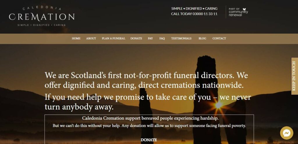 Caledonia Cremation's Homepage
