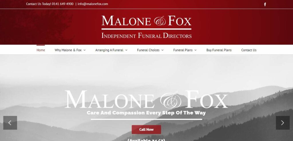 Malone & Fox Funeral Directors' Homepage