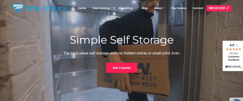 GTW Storage Homepage