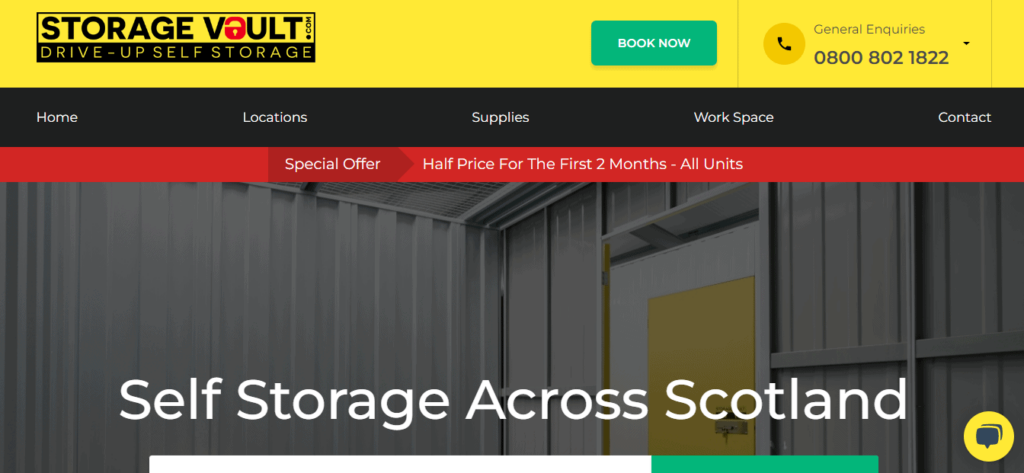 Storage Vault Homepage