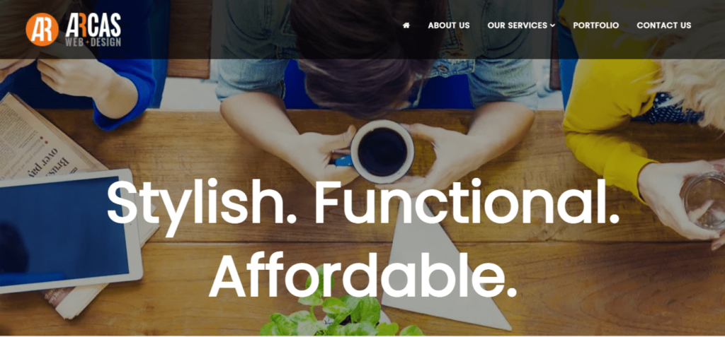 Arcas Web Design Homepage