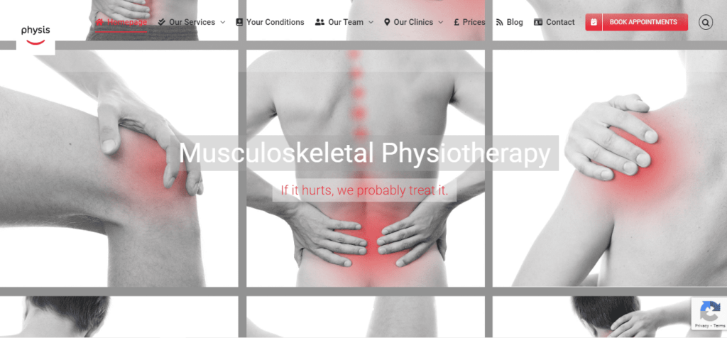 Physis Physiotherapy Homepage