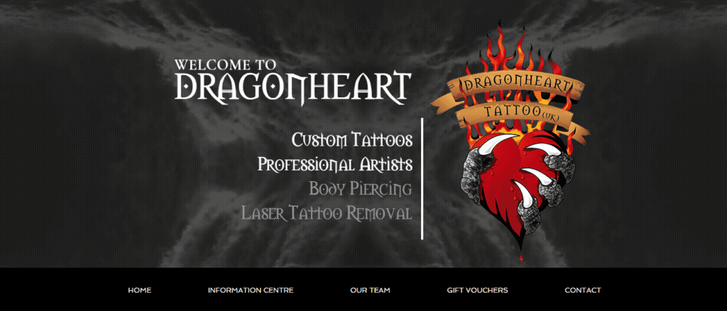 DragonHeart Tattoo Homepage