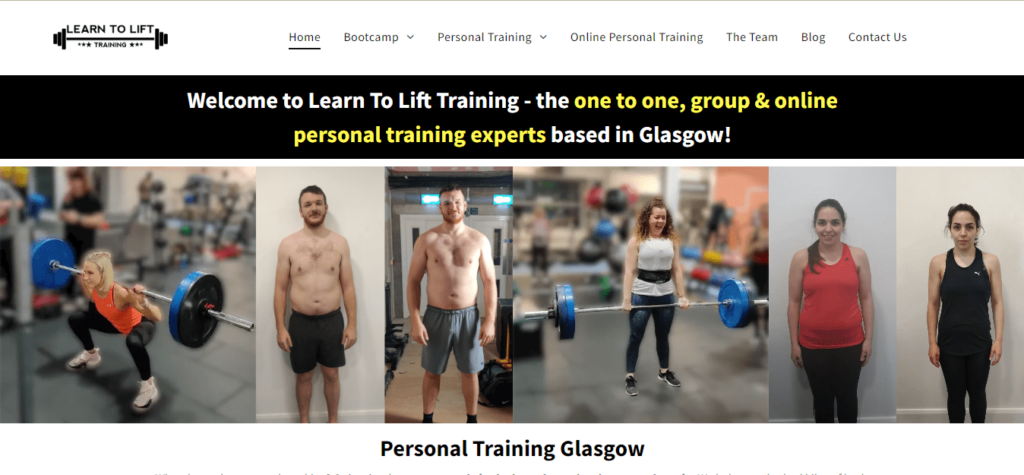 3. Learn To Lift Training Homepage