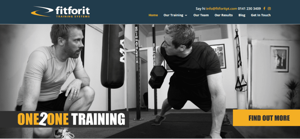 Fitforit Personal Training Homepage