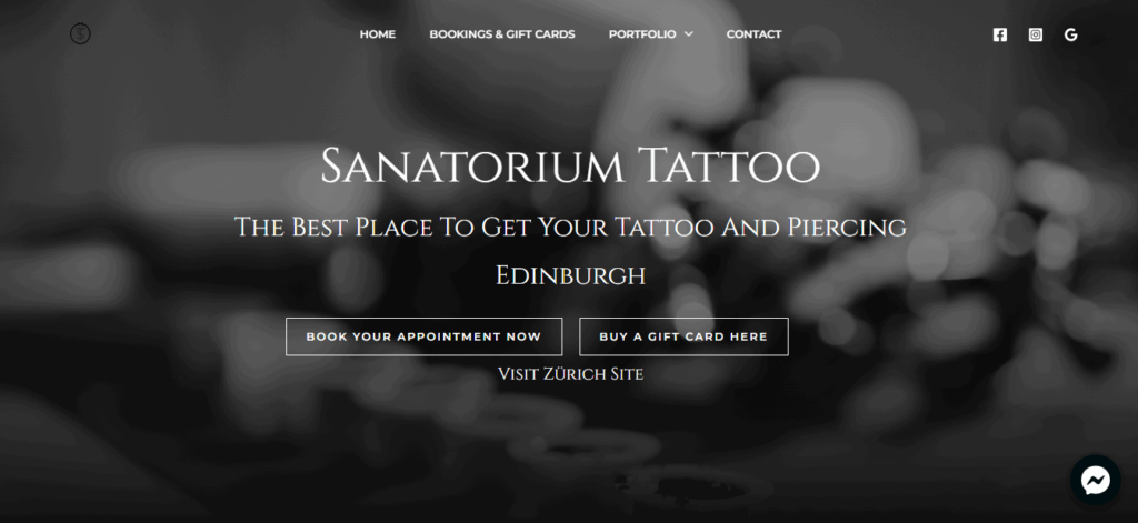 Sanatorium Tattoo Homepage