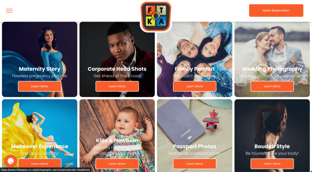 Fotkaplus Photography Homepage