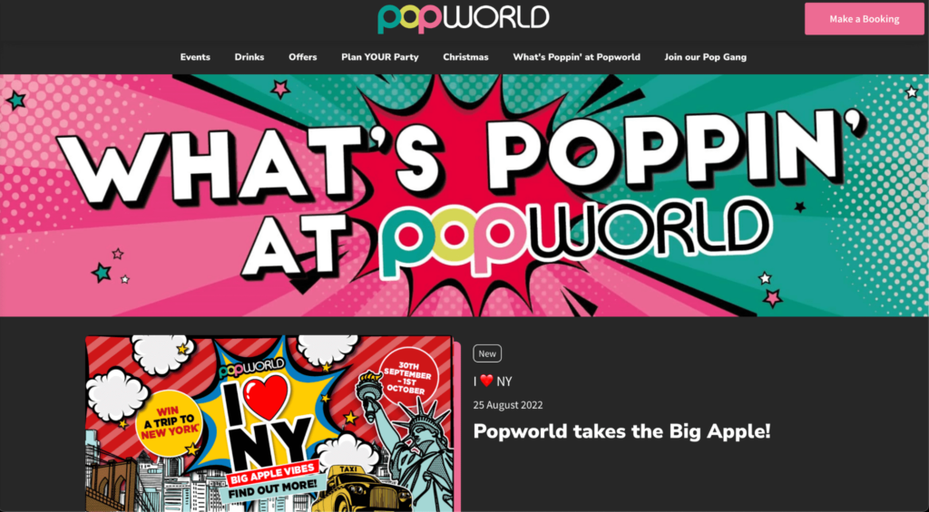 Popworld Glasgow Homepage