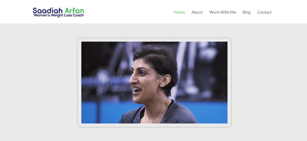 Saadiah Arfan Women’s Weight Loss Coach Homepage