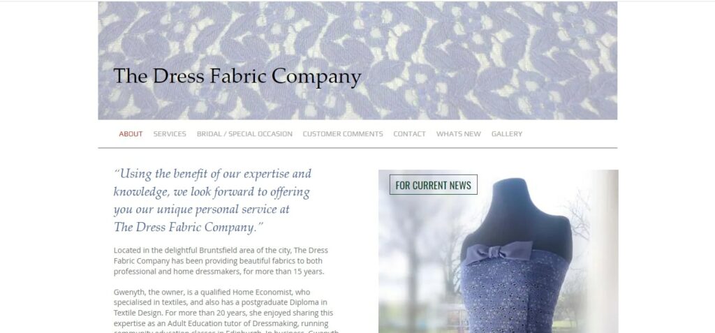 The Dress Fabric Company Edinburgh