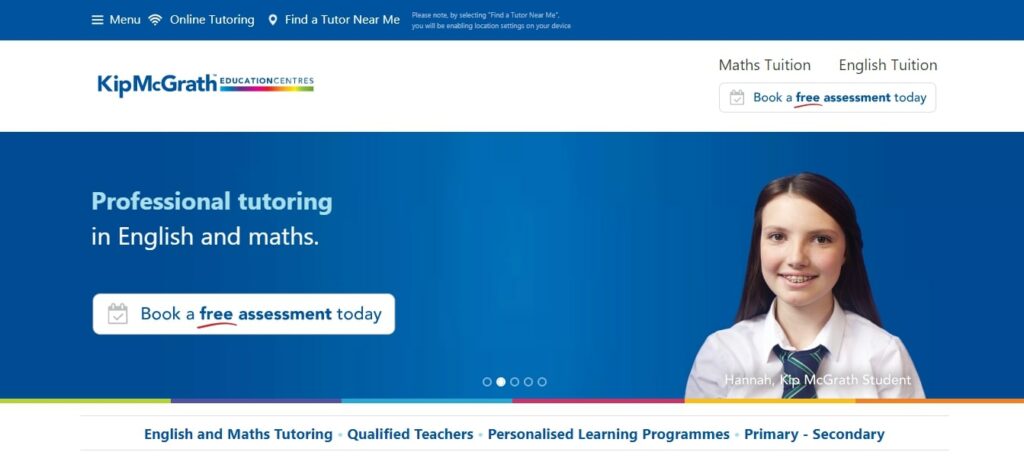 Kip McGrath Education Centre's Homepage