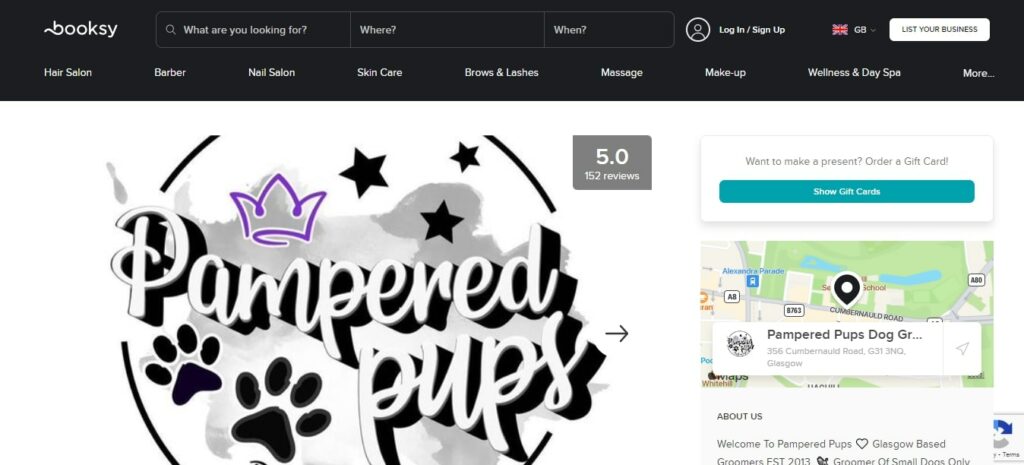 Pampered Pups' Homepage