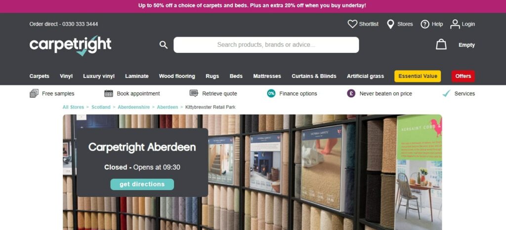 Carpetright's Homepage