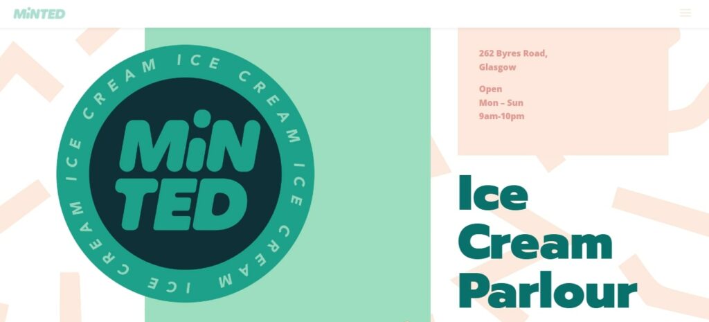 Minted Ice Cream's Homepage