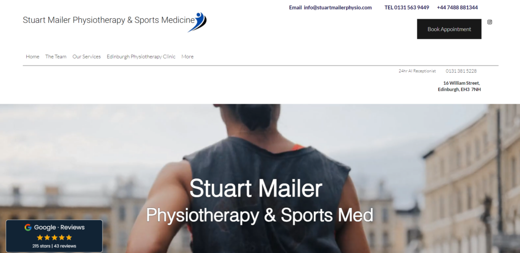 Stuart Mailer Physiotherapy & Sports Medicine homepage
