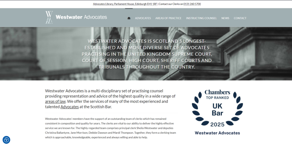 Westwater Advocates homepage