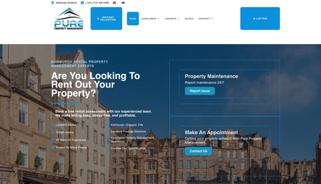 pure property management banner