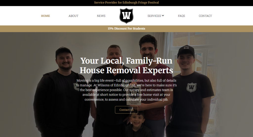 wilsons removals homepage